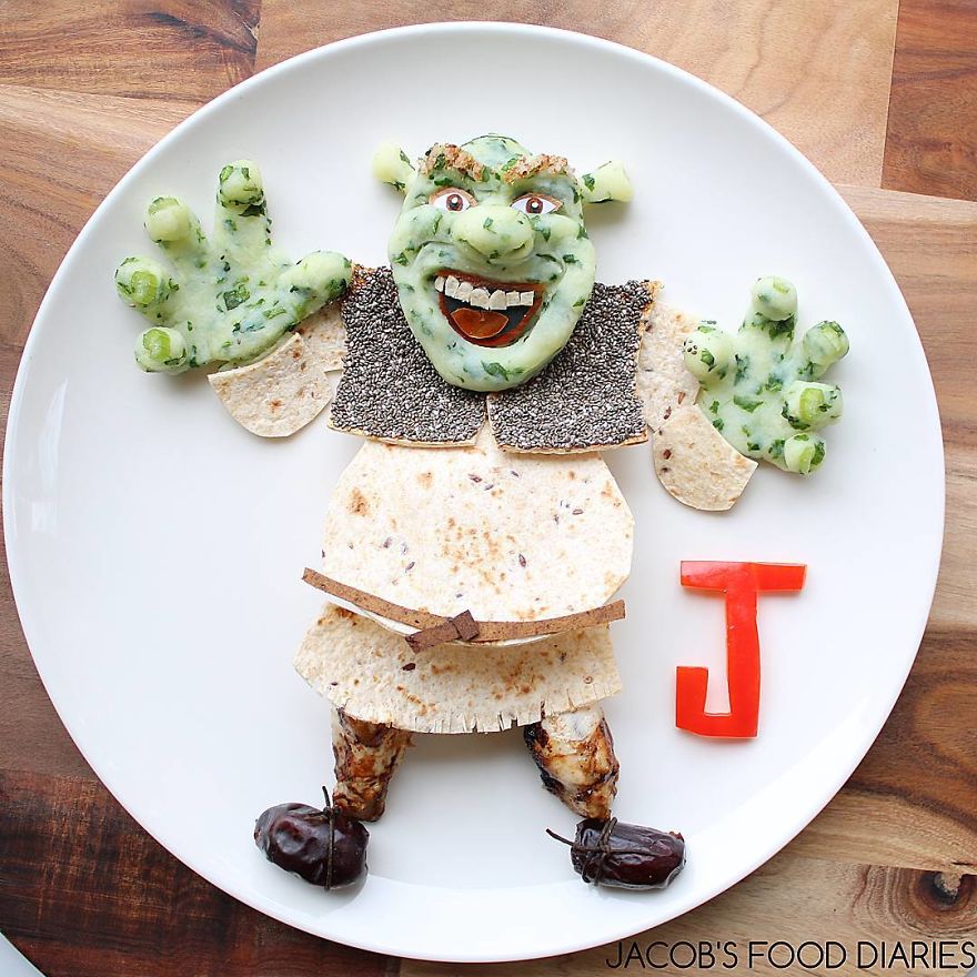 Полезная еда для Джейкоба: художница создает для сына картины из здоровой еды