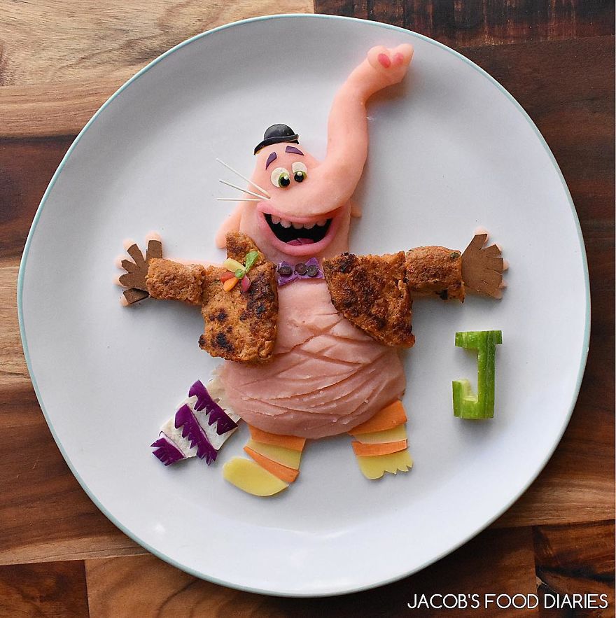 Полезная еда для Джейкоба: художница создает для сына картины из здоровой еды
