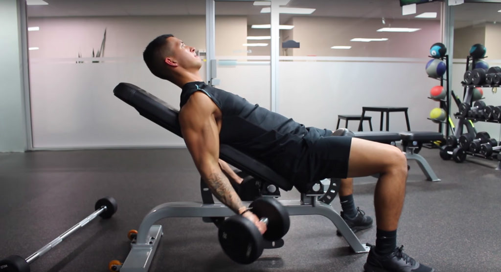 Seated Incline Dumbbell Curl