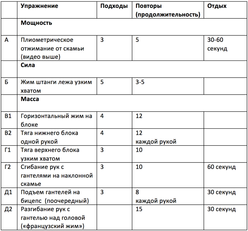 План тренировки по тяжелой атлетике от лучших тренеров